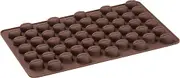 Cilio Coffee Bean Shape Silicone Mold for Making Candy, Chocolates or Ice Cubes, 7" x 4", Brown