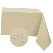 Rectangle Tablecloth, Waterproof & Stain Resistant Table 52*70 inch Khaki