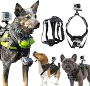 SHANSHUIART GoPro Dog Harness Mount - Soft and Adjustable for Large, Medium and Small Dogs - Chest and Back Fixation Suitable for All Models of GoPro Hero
