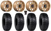 KMC Toro S 15" Wheels Bronze 30" Intersect Tires Kawasaki Teryx Mule