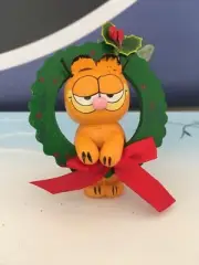 Vintage 1980’s Dakin Wooden Garfield Cat Christmas Tree Ornament Holiday