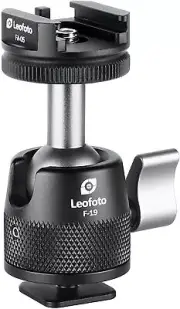【Leofoto USA】Leofoto F-19 Micro / Mini Ball Head with cold shoe adapter 1/4''