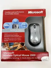Microsoft Wireless Optical Mouse 2000 1000 dpi USB Receiver (For MAC or PC) NEW!