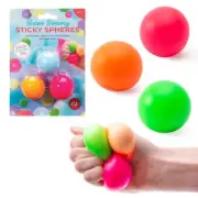 IS Gift - Super Sensory Sticky Sphere - Squeezy Stress Reliever Balls - 3 Pack