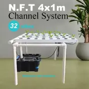 32 Sites Hydroponics NFT Channel System Garden Vegetable DIY Grow one time list