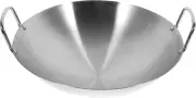 12.5 Inch (32Cm) Heavy Stainless Steel Wok, Traditional Canton Style, Dual- Hand