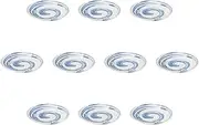Set of 10, Konohiki Blue Flow Tableware (8.8 x 1.2 inches (22.3 x 3 cm) | Setomonohonpo