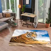 3D Blue Sky Tiger ZHUA3324 Game Non Slip Rug Mat Photo Carpet Amy
