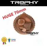 HUGE 70mm NETBALL BRONZE Medallion sport medal referee umpire coach ribbon inc