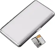 [Lorxilar] Cigarette Case Holds 14 Cigarettes 120mm Cigarette Case Holder Portable Double Sided Spring Clip,One Size,White