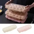 Egg Holder with Lid 12-Grid Large Capacity Home Egg Container Stackable Tray