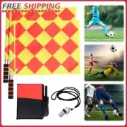 Soccer Referee Kit Soccer Referee Flag Red and Yellow Cards Referee Whistle Set