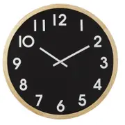 Amalfi Leonard Wall Clock Natural & Black 61x6x61cm