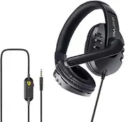 P3 3.5mm Gaming Headset Over Ear Headphones E-Sports Earphone with Microphone Adjustable Headband for PC Laptop Desktop Black
