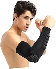 Kisangel Elbow Pads for Men Sleeve Holders for Women Arm Sleeves for Men Women Sports Sleeve Men Sleeve Padded Sleeve Sports Compression Sleeve Outdoor Man Football