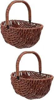 UPKOCH Rustic Woven Flower Basket Decorative Planter for Home for Flower Arrangements and Succulents Stylish Storage for Living and Bedroom