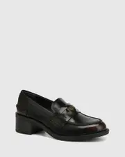 Jayla Dark Cognac Leather Loafer