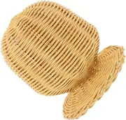 ABOOFAN Rattan Hat Rack Stand Handmade Wicker Display Holder for Wigs Caps Hair Accessories Unique Vine Design for Home Salon Decor Stable Base