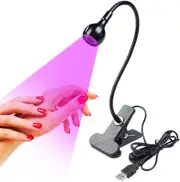 UV Nail Lamp, Gooseneck LED Nail Lamp for Nail Polish Curing, 3W Gel Nail Light