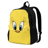 在飛比找蝦皮購物優惠-Tweety Bird 卡通圖案背包學校筆記本電腦書包,輕便
