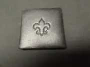 Scout Emblem Leather Coin Purse, 2 1/2 inch square Folded eb13