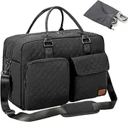 [Evmyo] Large Travel Duffle Bag, Weekender Bags for Women, Carry on Gym Bag with Wet Pocket & Shoes Bag, Hospital Bags for Labor and Delivery, Black, Large, Travel Bags