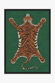 150' x 215' | Machine Washable Runner Rug | Kid & Pet Friendly | Indoor Rug | Jonathan Adler Tiger Emerald Rug | Ruggable
