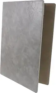PLAFOPE Office Portfolio Folder Leather Binder Interview Portfolio Metal Clip Card Pockets Multi-Function Organizer