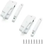 Uenhoy 2 Pack Cam Action Window Sash Locks for Double Hung Windows, White Sash
