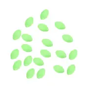 200Pcs 10x7mm Soft Plastic Oval Glow Fishing Beads with Storage Box Green