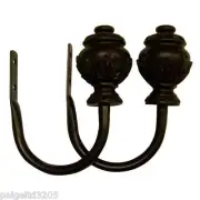 Jaclyn Smith 2 Decorative Artistry Window Holdbacks - Burnished Bronze