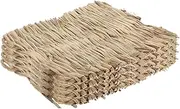 Kisangel 4pcs Rabbit Mat Nesting Rug for Rabbits Birds Hamsters Chinchillas Natural Grass Mat Comfortable Texture