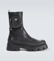 [Prada] Prada Leather ankle boots AU 6 black