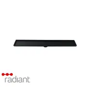 Radiant Tile Insert Linear Shower Grate - 100mm width - Matte Black - 700mm (74mm Outlet)