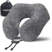 Travel Pillow for Airplane, Premium Memory Foam Neck Pillow for Flight