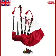 Tartancity Premium Rosewood Scottish Bagpipe Set with Red Velvet Tartan