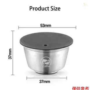 Sun6不鏽鋼可填充咖啡膠囊可重複使用咖啡膠囊杯過濾器套裝，兼容DOLCE GUSTO EDG Lumio系列咖啡機