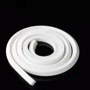 Silicone Foamed Square Sponge Strip Rubber Doors Windows Gasket Trim Seal White