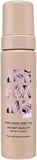 The Fox Tan One-Night Only Instant Tan Wash-Off Mousse, Fast Drying, Temporary Tan Formula For Face & Body, Vegan & Cruelty Free, 200mL