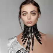 Sexy Choker Black Adjustable Leather Metal Women Choker Kitty Collar Submissive