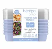 Bentgo Prep 1-Compartment Container 20- Pc Set (10 Containers & 10 Lids) Purple
