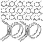50PCS Stainless Steel Hose Clamps Kit Heavy Duty Spring Clips for Inner Diameter Line Water Pipe Air Tubing for DIY and Irrigation Systems