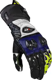 LS2 Feng Motorcycle Gloves, black-blue, Size S for Men Black Blue