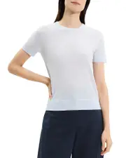Theory Lightweight Wool Short Sleeve Top