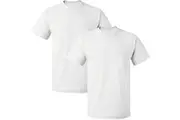 2 Pack Mens Cotton Blank Plain Basic Crew Neck Short Sleeve T-Shirt Tee Top Bulk Classic Regular Fit