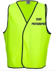 [HolyShirt HI-VIZ] EVENT PHOTOGRAPHER' HI-VIZ DAY VEST