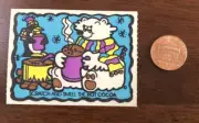 Mello Smello HOT COCOA Scratch 'n Sniff Sticker Vintage matte mod