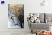 Grey Brown & Gold Marble Abstract Wall Canvas Home Decor Australian Made Quality