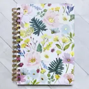 Flower Notebook Spiral Journal Hardcover 8.5" Colorful Floral Punch Studio