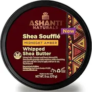 Ashanti Naturals Scented Whipped Shea Butter | Unrefined Shea Butter from Ghana, Coconut and Almond Oil | Creamy, Moisturizing, Soothing (Midnight Amber Souffle, 8 oz)